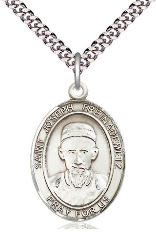 Pewter Saint Joseph Freinademetz Medal Catholic Jewelry Engraved Catholic Saint Jewelry