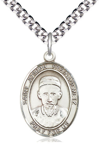 Sterling Silver Saint Joseph Freinademetz Medal Catholic Jewelry Engraved Catholic Saint Jewelry