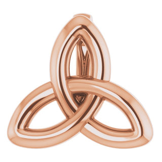 14K Rose Celtic-Inspired Trinity Pendant