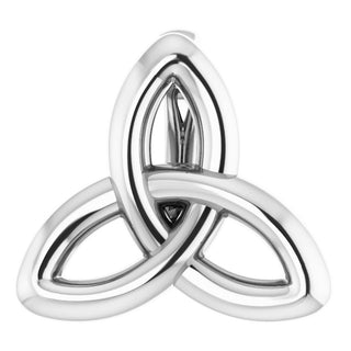 Platinum Celtic-Inspired Trinity Pendant