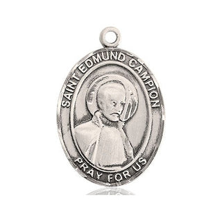 Sterling Silver Saint Edmund Campion Medal Catholic Jewelry Engraved Catholic Saint Jewelry