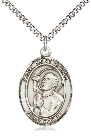Pewter Saint Rene Goupil Medal Catholic Jewelry Engraved Catholic Saint Jewelry