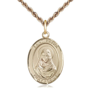14kt Gold Filled Saint Rafka Medal Catholic Jewelry Engraved Catholic Saint Jewelry