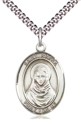 Pewter Saint Rafka Medal Catholic Jewelry Engraved Catholic Saint Jewelry