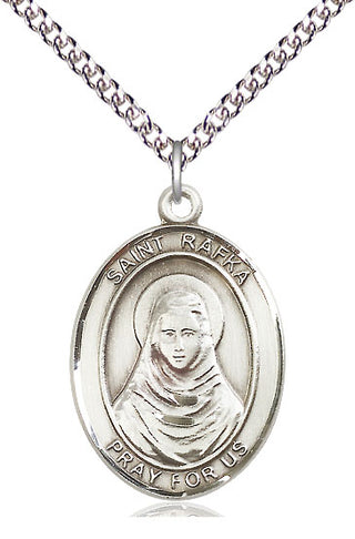 Sterling Silver Saint Rafka Medal Catholic Jewelry Engraved Catholic Saint Jewelry