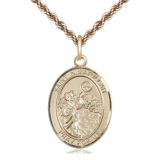 14kt Gold Filled Saint Nimatullah Medal Catholic Jewelry Engraved Catholic Saint Jewelry