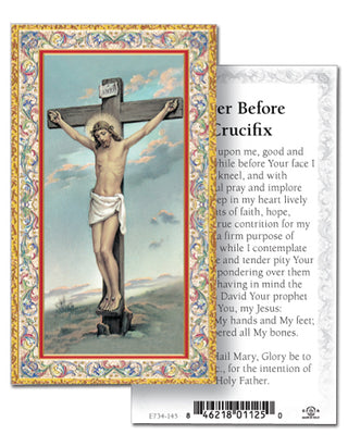 100-Pack - Prayer Before A Crucifix Holy Card