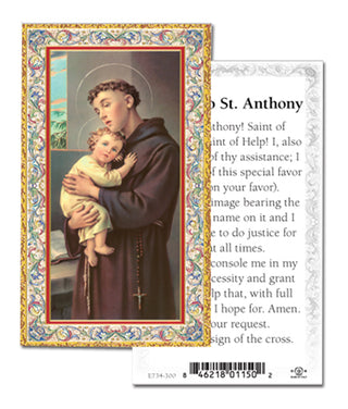 100-Pack - Prayer To St Anthony Holy Card