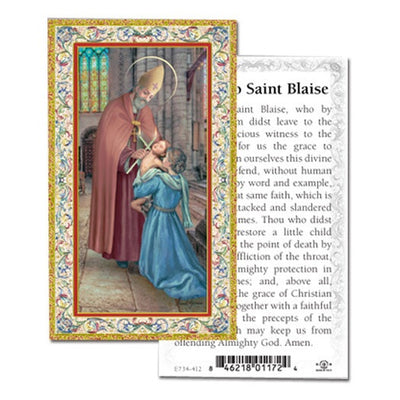 100-Pack - St Blaise Holy Card