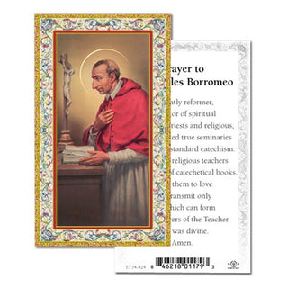 100-Pack - Prayer To St Charles Holy Card