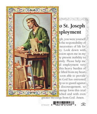 100-Pack - St Joseph Employment Prayer Holy Card