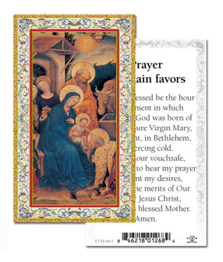 100-Pack - Prayer To Obtain Favors Holy Card