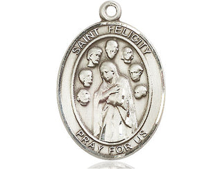 Pewter Saint Felicity Medal Engraved Catholic Saint Jewelry