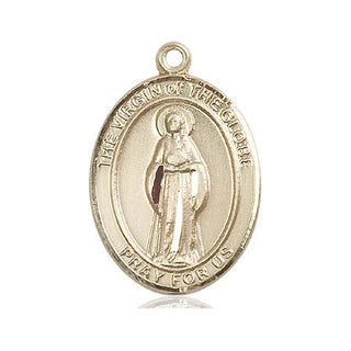 14kt Gold Filled Virgin of the Globe Medal Engraved Catholic Saint Jewelry