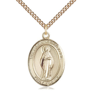 14kt Gold Filled Virgin of the Globe Medal Catholic Jewelry Engraved Catholic Saint Jewelry