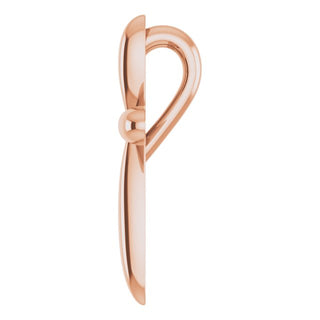 14K Rose 14.65x11.2 mm Cross Pendant