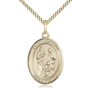 14kt Gold Filled Saint Joachim Medal Catholic Jewelry Engraved Catholic Saint Jewelry