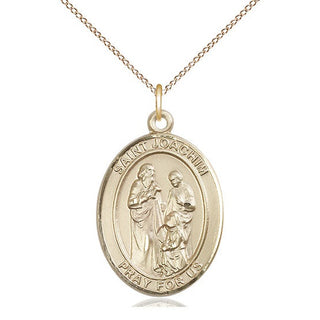 14kt Gold Filled Saint Joachim Medal Catholic Jewelry Engraved Catholic Saint Jewelry