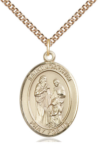 14kt Gold Filled Saint Joachim Medal Catholic Jewelry Engraved Catholic Saint Jewelry
