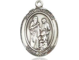 Pewter Saint Joachim Medal Engraved Catholic Saint Jewelry