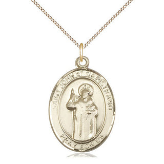 14kt Gold Filled Saint John of Capistrano Medal Catholic Jewelry Engraved Catholic Saint Jewelry