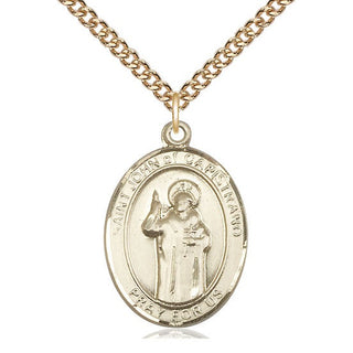 14kt Gold Filled Saint John of Capistrano Medal Catholic Jewelry Engraved Catholic Saint Jewelry