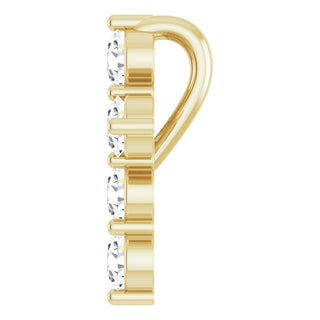 14K Yellow 1/4 CTW Natural Diamond Cross Pendant