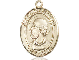14kt Gold Filled Pope St Eugene I Medal Engraved Catholic Saint Jewelry