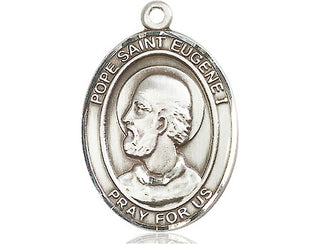 Pewter Pope St Eugene I Medal Engraved Catholic Saint Jewelry