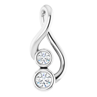 Sterling Silver .07 CTW Natural Diamond Hold You Forever Pendant
