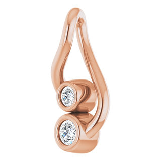 14K Rose .07 CTW Natural Diamond Hold You Forever Pendant
