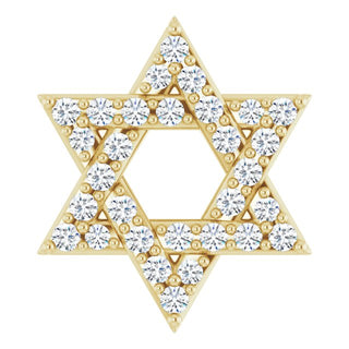 14K Yellow 1/10 CTW Natural Diamond Star of David Pendant
