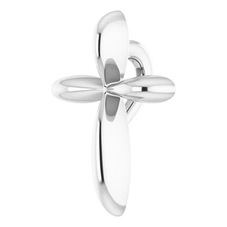 Platinum 10x7.72 mm Cross Pendant