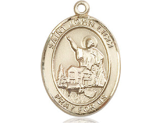14kt Gold Filled Saint John Licci Medal Engraved Catholic Saint Jewelry