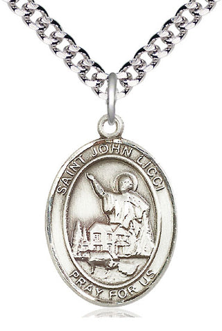 Pewter Saint John Licci Medal Catholic Jewelry Engraved Catholic Saint Jewelry