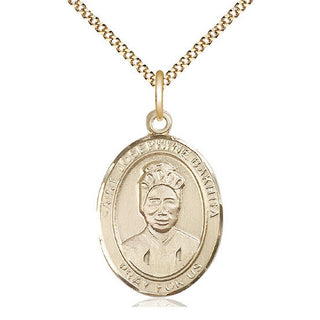14kt Gold Filled Saint Josephine Bakhita Medal Catholic Jewelry Engraved Catholic Saint Jewelry