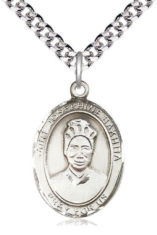 Pewter Saint Josephine Bakhita Medal Catholic Jewelry Engraved Catholic Saint Jewelry