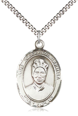 Pewter Saint Josephine Bakhita Medal Catholic Jewelry Engraved Catholic Saint Jewelry