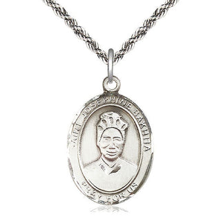 Sterling Silver Saint Josephine Bakhita Medal Catholic Jewelry Engraved Catholic Saint Jewelry
