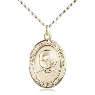 14kt Gold Filled Saint Josemaria Escriva Medal Catholic Jewelry Engraved Catholic Saint Jewelry