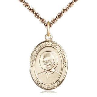 14kt Gold Filled Saint Josemaria Escriva Medal Catholic Jewelry Engraved Catholic Saint Jewelry