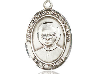 Pewter Saint Josemaria Escriva Medal Engraved Catholic Saint Jewelry