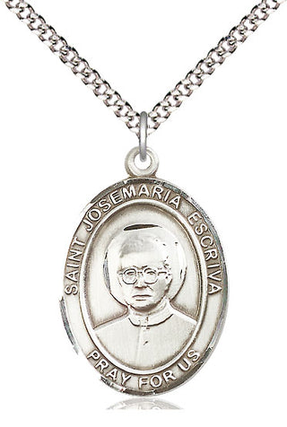 Pewter Saint Josemaria Escriva Medal Catholic Jewelry Engraved Catholic Saint Jewelry