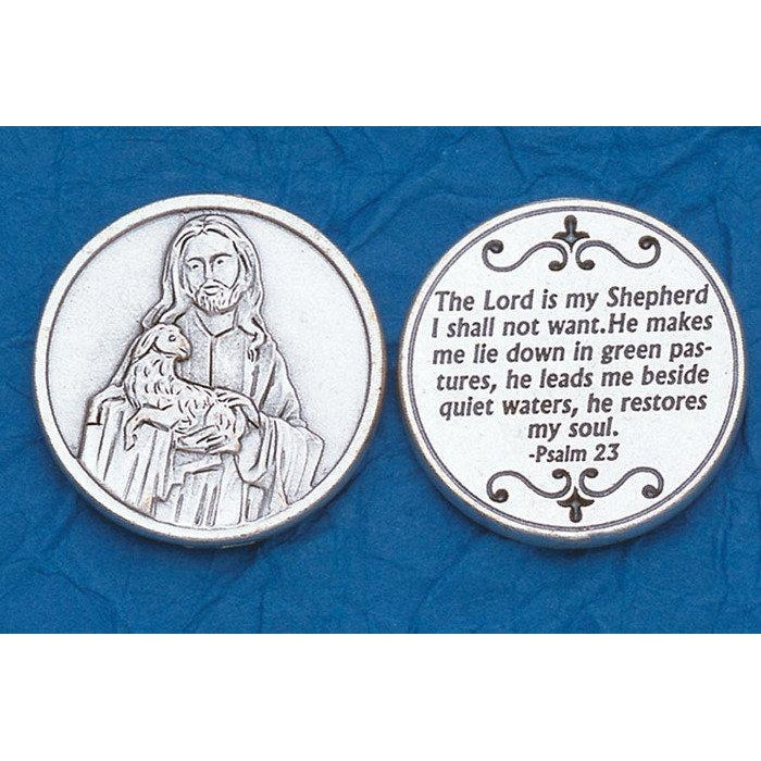 Catholic Tokens Bulk Italian Token - The Lord is my Shepherd Psalm 23 | Catholic Shop ...