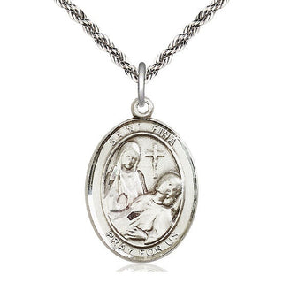 Sterling Silver Saint Fina Medal Catholic Jewelry Engraved Catholic Saint Jewelry