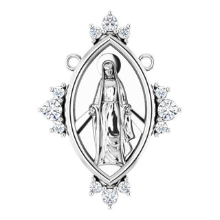 Platinum 1/5 CTW Lab-Grown Diamond Miraculous Mary Necklace Center