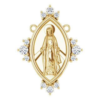 14K Yellow 1/5 CTW Natural Diamond Miraculous Necklace Center
