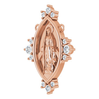 14K Rose 1/5 CTW Natural Diamond Miraculous Necklace Center