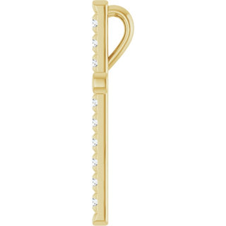 14K Yellow 1/4 CTW Natural Diamond French-Set Cross Pendant