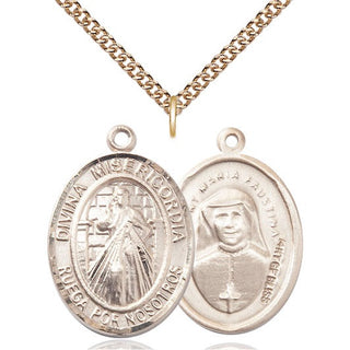 14kt Gold Filled Divina Misericordia Medal Catholic Jewelry